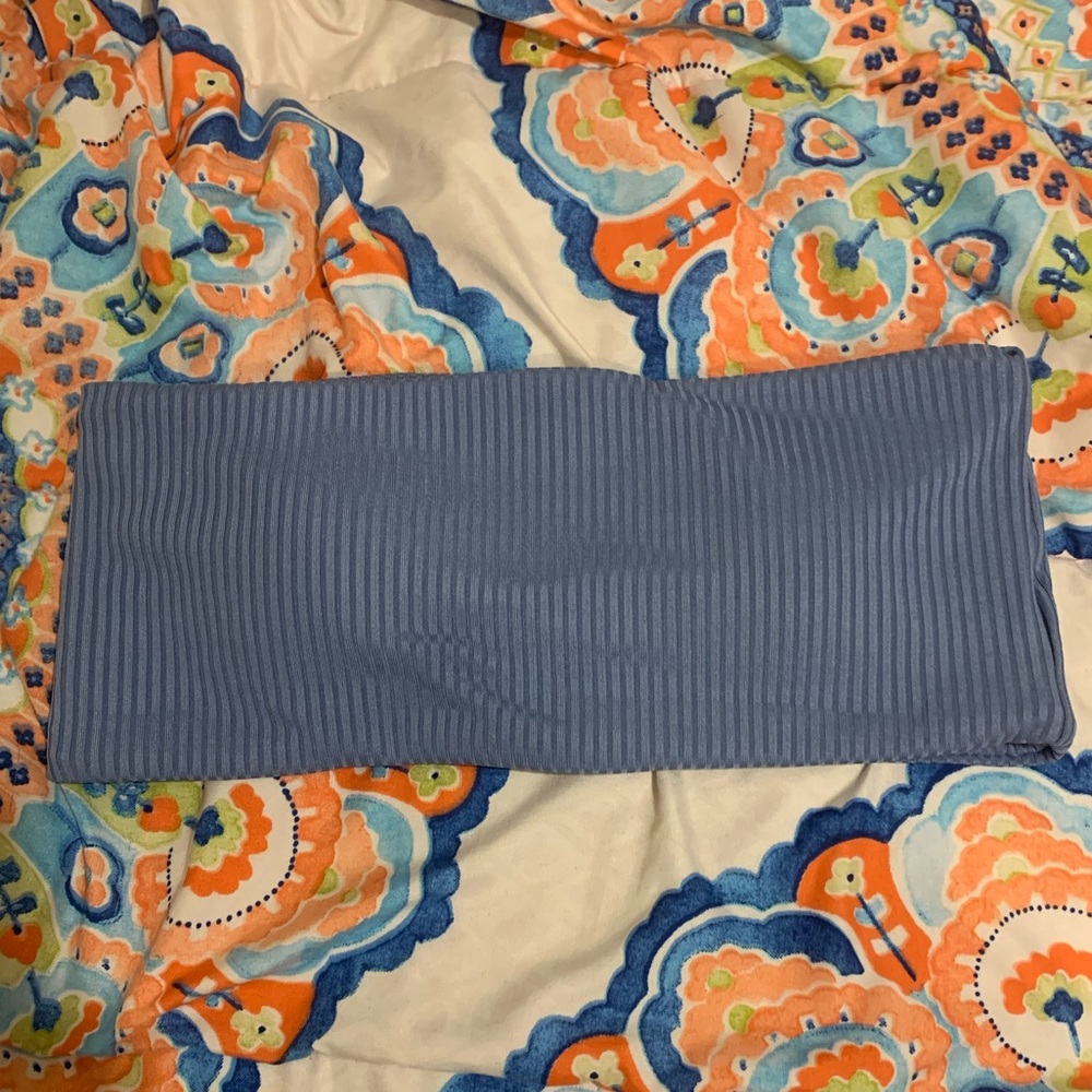 Brand new blue bandeau bikini top